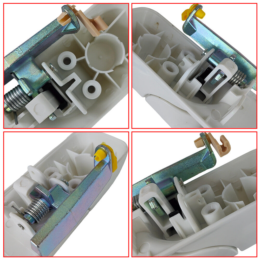 Set of 4 Bright White Door Handles For Dodge Ram 1500 2500 3500 2012-2018