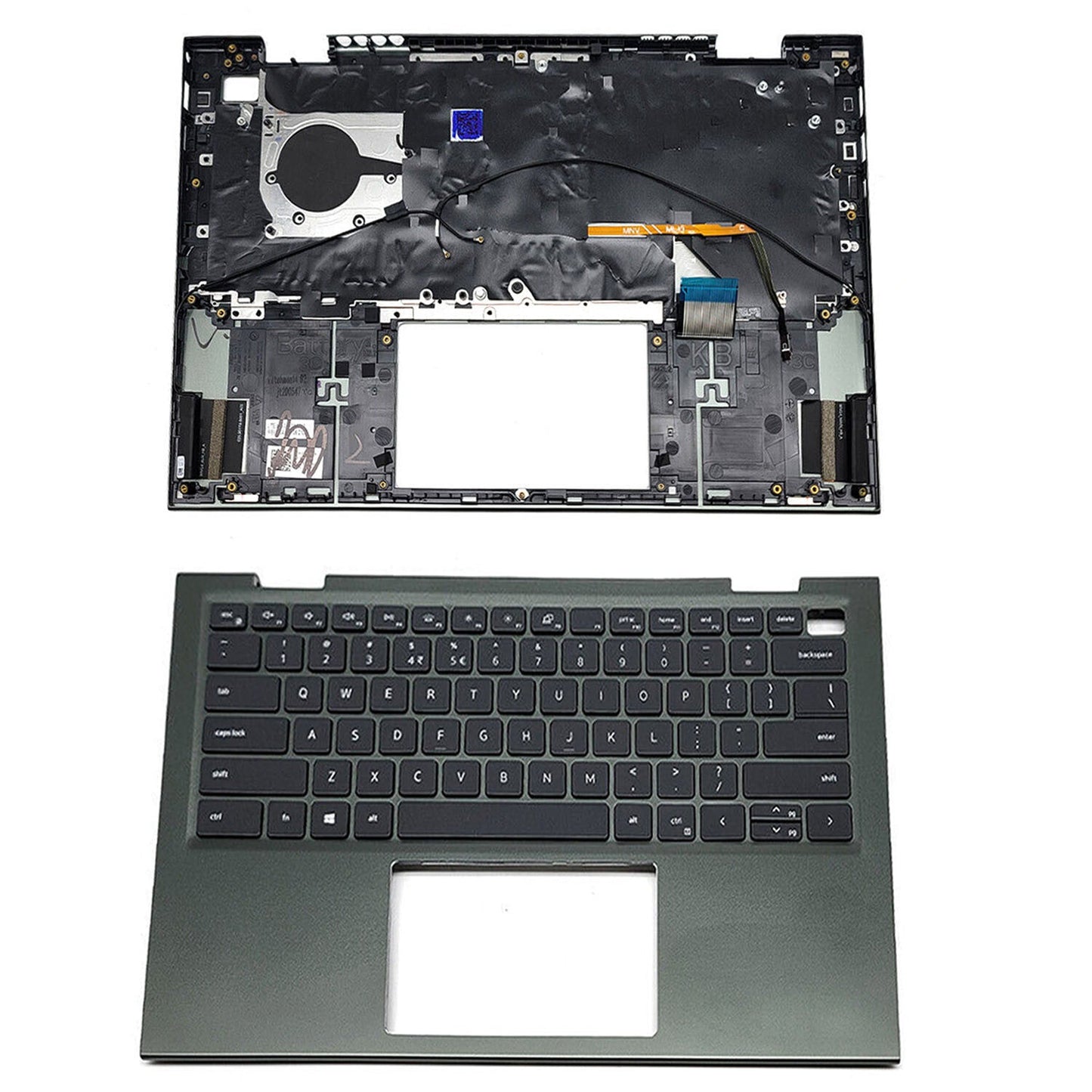 New Palmrest Backlit Keyboard Green 0VJ2PX For Dell Inspiron 14 5410 7415 2-in-1