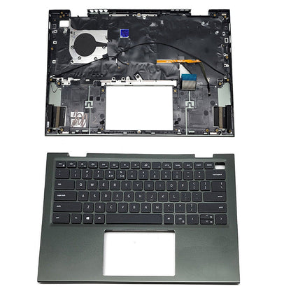 New Palmrest Backlit Keyboard Green 0VJ2PX For Dell Inspiron 14 5410 7415 2-in-1