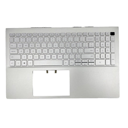 Silver 15.6" Palmrest Case Backlit Keyboard 06XCC3 For Dell Inspiron 15 5505 US