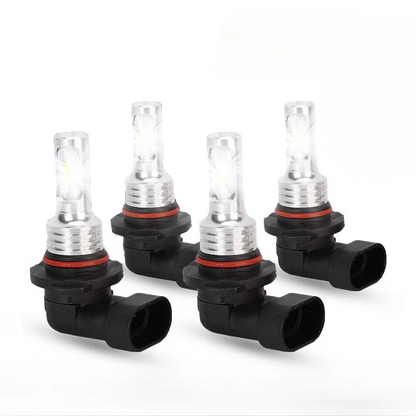 9006 9005 LED Headlights Kit Combo Bulbs 10000K High Low Beam Super White Bright