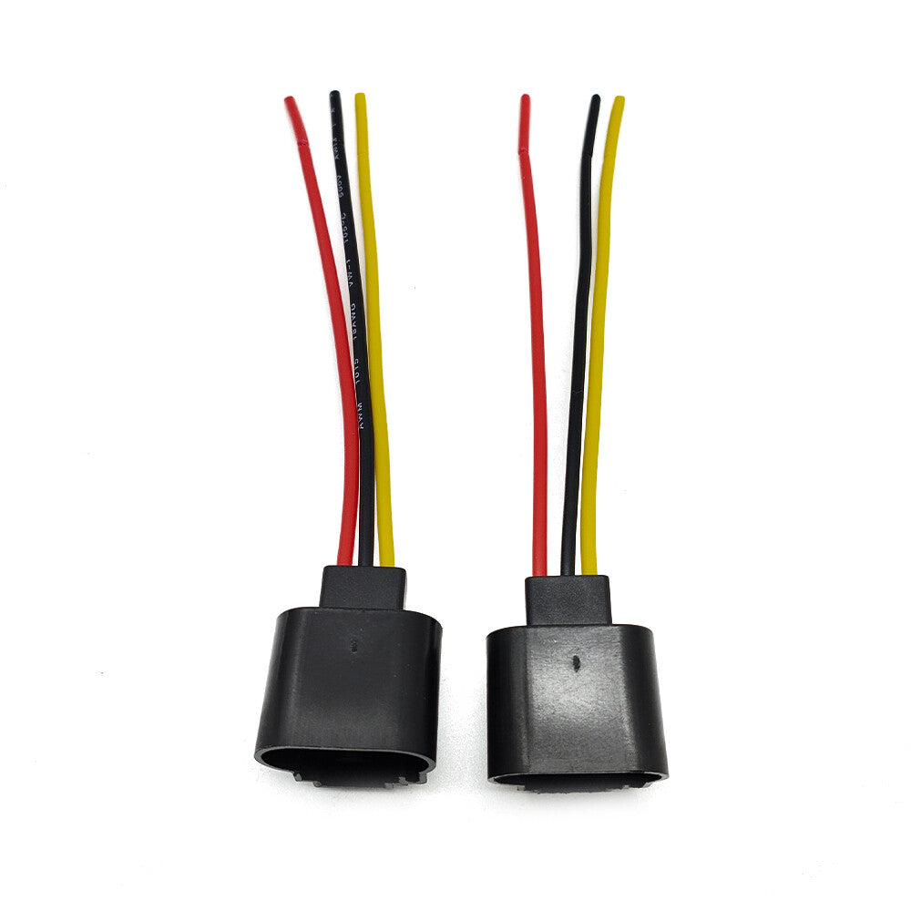 Wire Pigtail Female Nylon 9008 H13 Two Harness Headlight Bulb Socket Connector