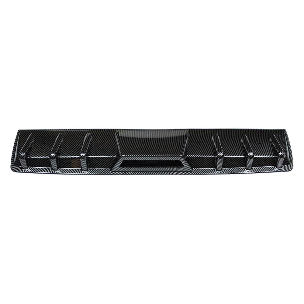 For VW Golf GTI MK6 MK7 Carbon Fiber Rear Bumper Diffuser LED Brake Light