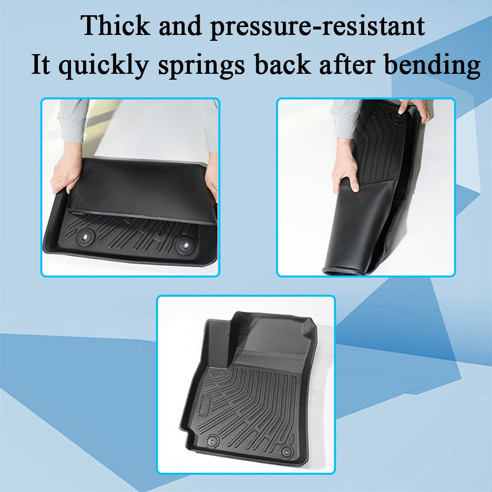 Floor Mats Liner Set For Toyota Camry 07-11 Front & 2nd Row TPE All Weather