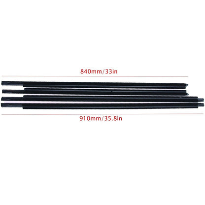 4Pcs New Outer Belt Weatherstrip For 2009-2021 Ram 1500 2500 3500 4500 5500 USA