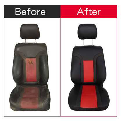 Driver Leather Seat Cover Black & Red Syn.For Ford F150 Raptor SVT 2010 - 2014
