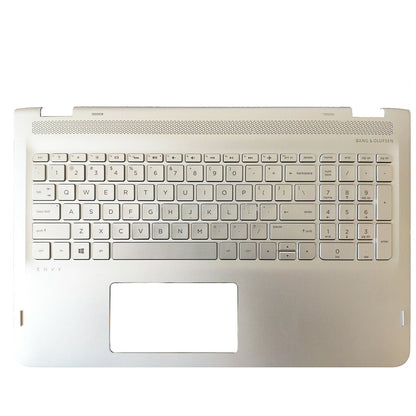New 857283-001 Palmrest Keyboard W/Backlit For HP ENVY X360 M6-AQ 15AQ Silver US