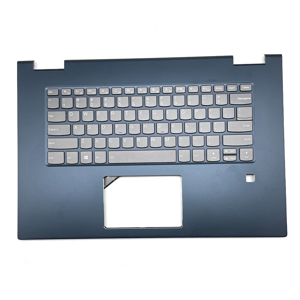 New Blue Palmrest Cover Backlit Keyboard 5CB0U65209 For Lenovo Yoga 730-15IWL US