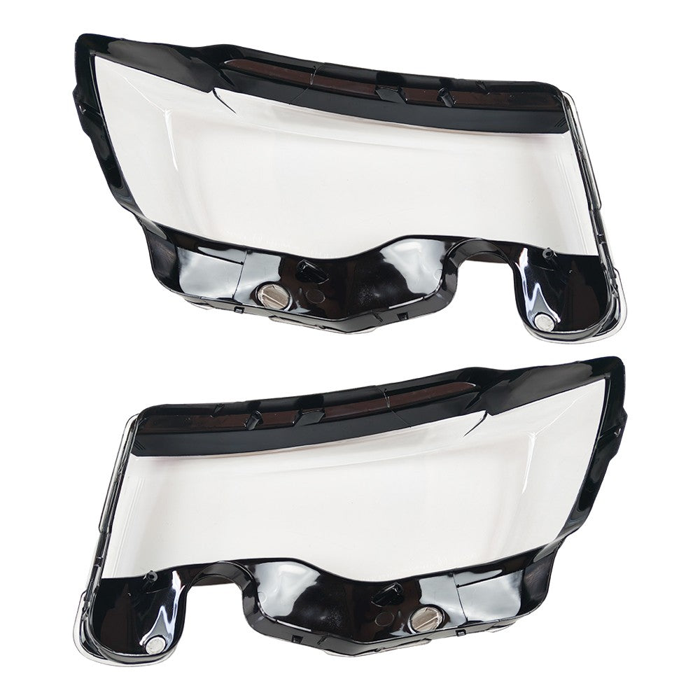 A Pair LEFT+RIGHT Headlight Headlamp Lens Cover For Jeep Grand Cherokee 2014-19