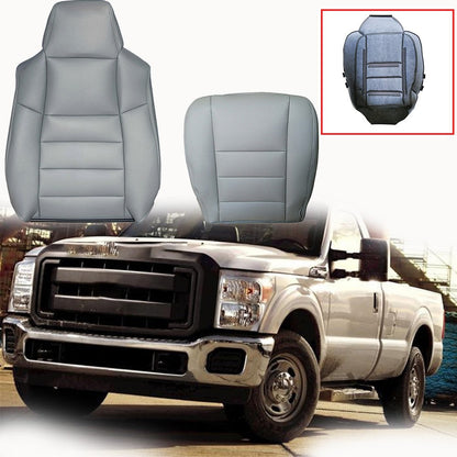 For 2002-2007 Ford F250 F350 Super Duty Driver Side Leather Seat Cover Gray
