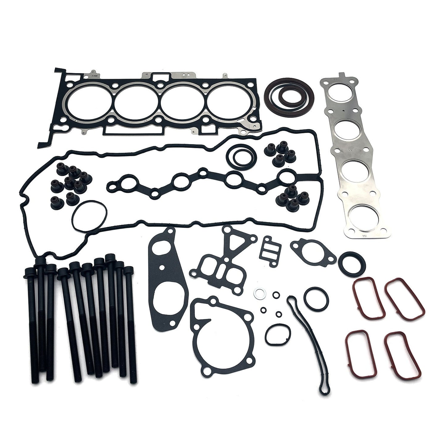 For Hyundai Sonata KIA Forte Soul 2.0L Engine Gasket Seal Kit w/ Head Bolts G4KH