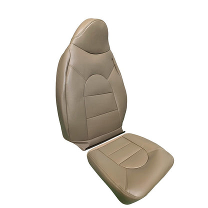 For 1999 2000 Ford F250 F350 Front Driver Side Top & Bottom Leather Seat Covers