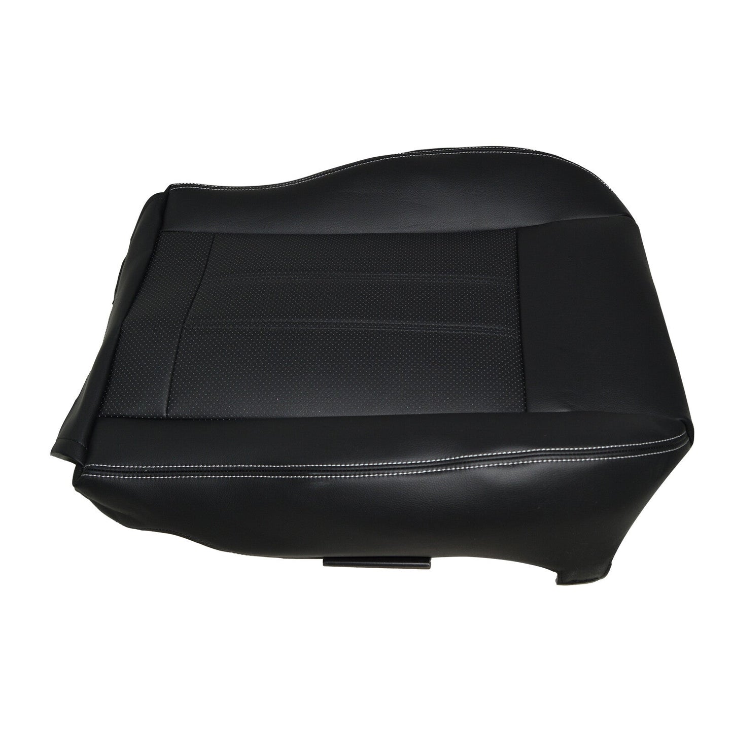 Driver Side Bottom Seat Cover Black White Seam For 2008-2020 Dodge Grand Caravan