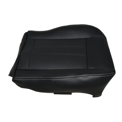 Driver Side Bottom Seat Cover Black White Seam For 2008-2020 Dodge Grand Caravan