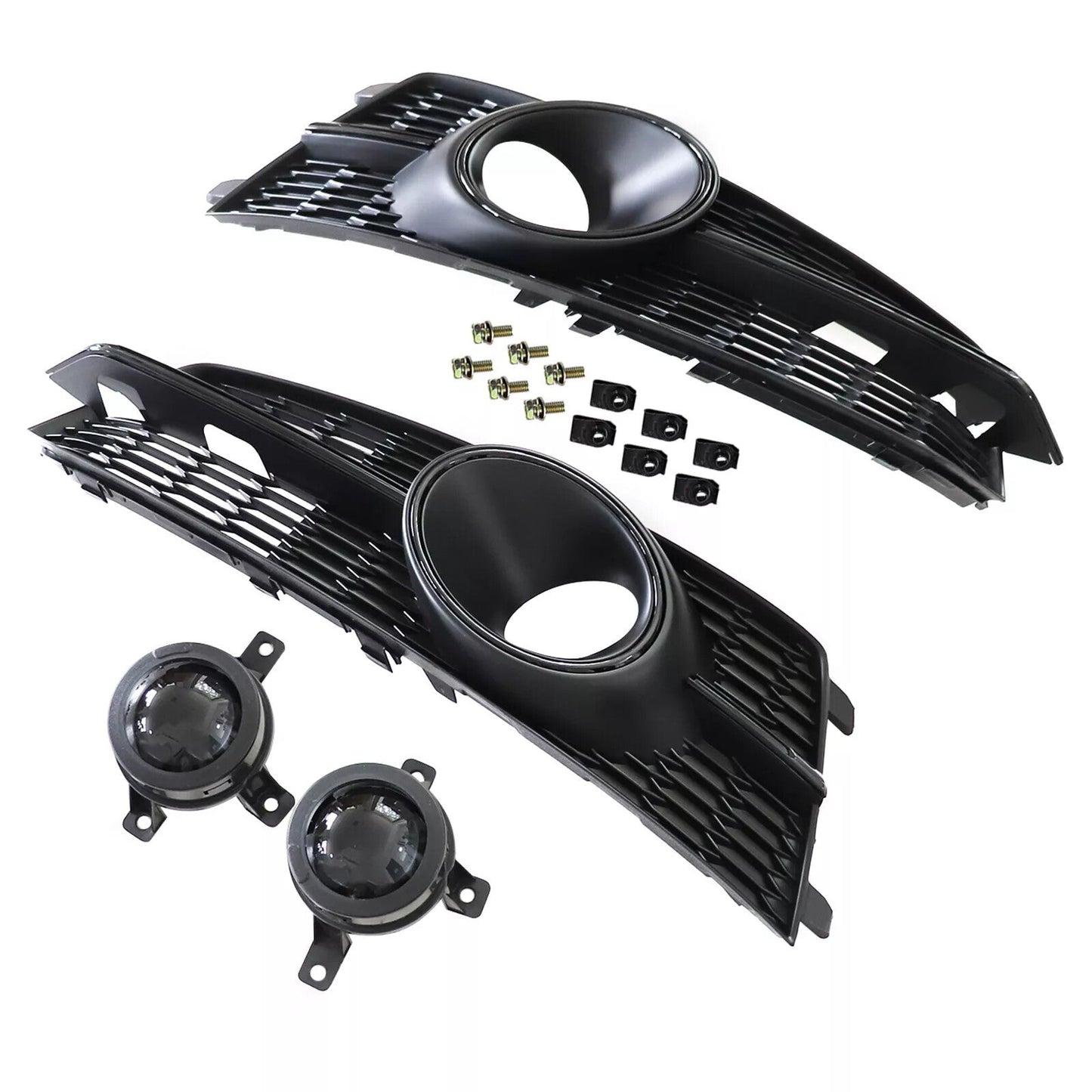 For Audi A6 S6 RS6 2016 2017 2018 Front honeycomb Mesh Grill Fog Light Grille