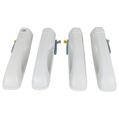 Set of 4 Bright White Door Handles For Dodge Ram 1500 2500 3500 2012-2018