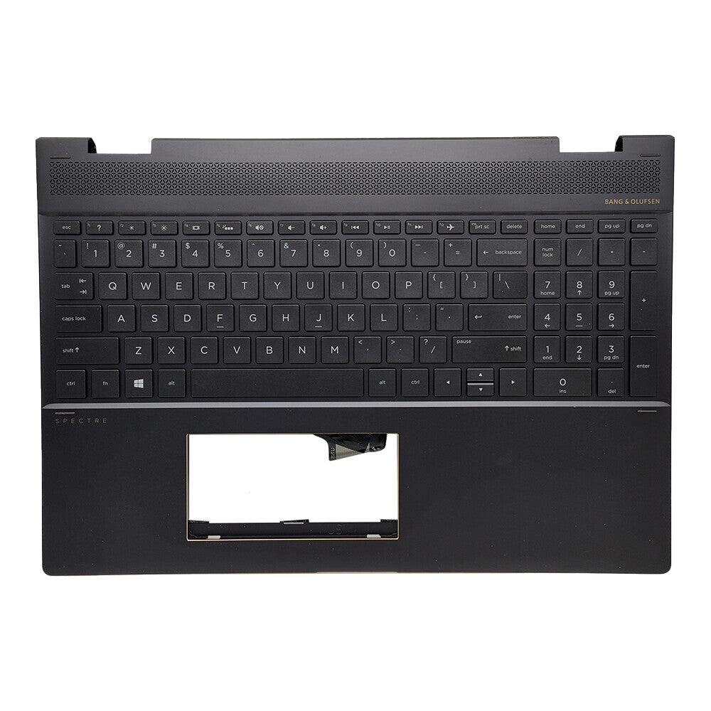 Palmrest For HP Spectre x360 15-CH L15588-001 Backlit Keyboard Brown Upper Case