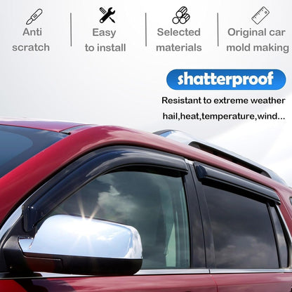 For 2009-2012 8TH Gen Honda Accord JDM Style Window Visor Vent Rain Guards