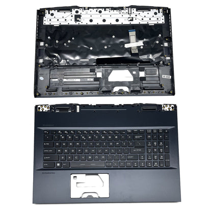 Blue Palmrest Full Colorful Backlit Keyboard For MSI 9S7-17K314 GE76 Raider 11UG