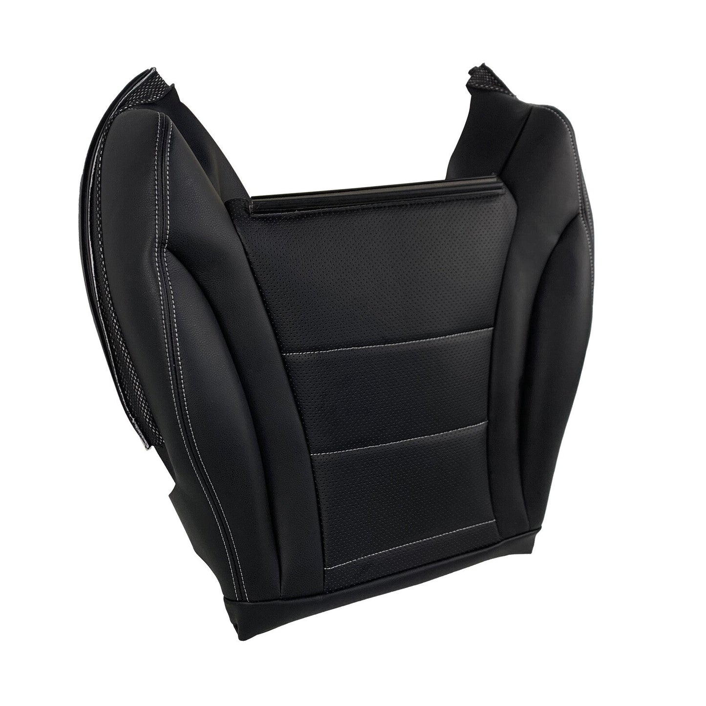 New For 2015-21 Mercedes Benz C300 Sedan Driver Bottom Leather Seat Cover Black