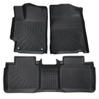 Floor Mats Liner Set For Toyota Camry 07-11 Front & 2nd Row TPE All Weather