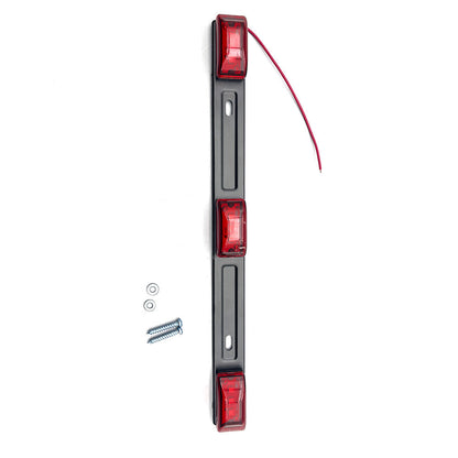 Truck Trailer Tail Lights Red LED Stainless Rear Clearance ID Marker Light Bar