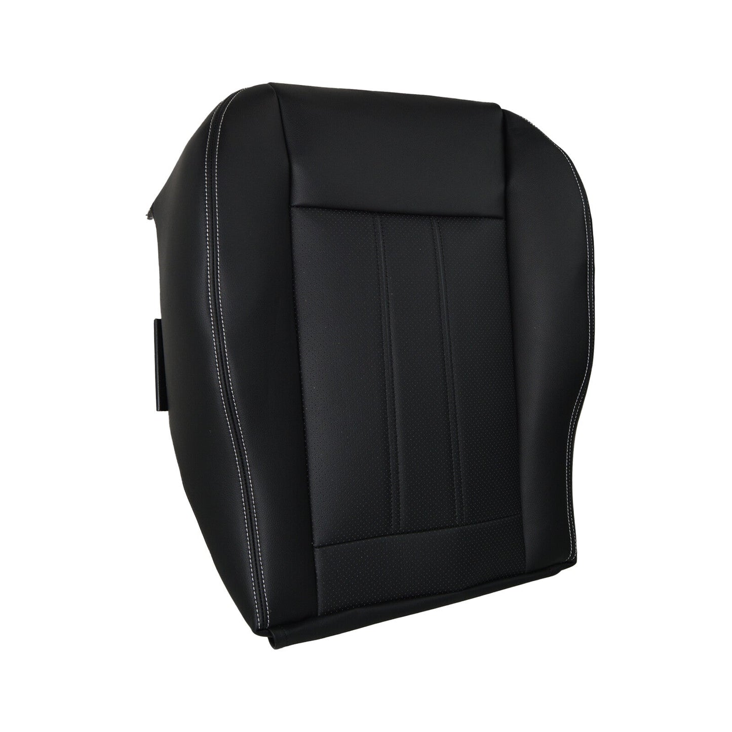 Driver Side Bottom Seat Cover Black White Seam For 2008-2020 Dodge Grand Caravan