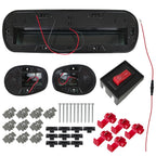 For Truck SUV Smoked Lens 3pc Cab Roof Marker Running Lights w/Amber LED Lamps