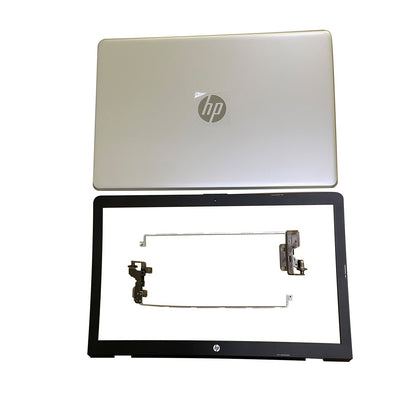 New For HP 17-BS 17-AK 17AY 17G-BR Top Back Cover Silver+Bezel+Hinges 926482-001