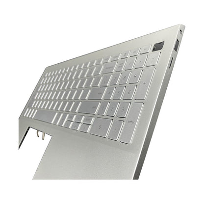 Silver 15.6" Palmrest Case Backlit Keyboard 06XCC3 For Dell Inspiron 15 5505 US