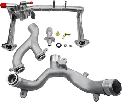 Metal Coolant Water Pipe System Kit LR075991 LR092992 For Land Rover Range Rover