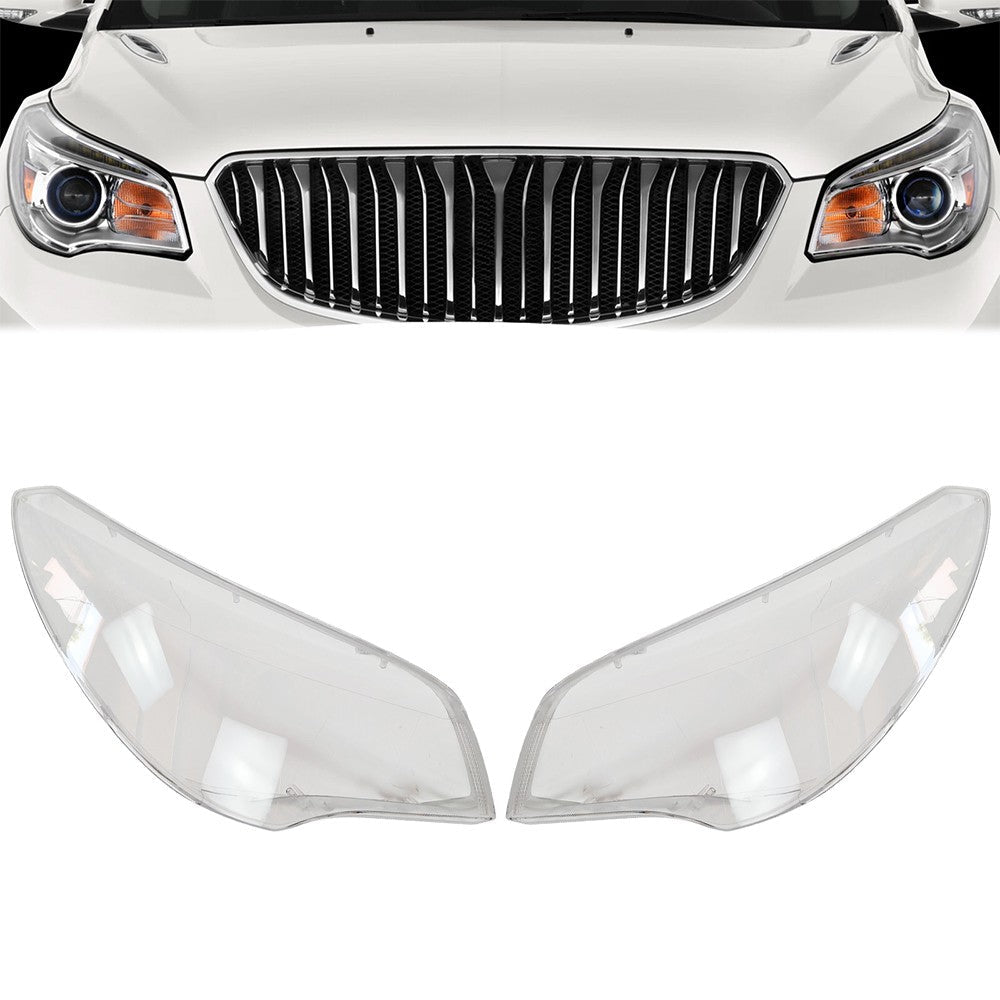 For 2013-2017 Buick Enclave New Front Headlight Headlamp Lens Cover + Seal Glue