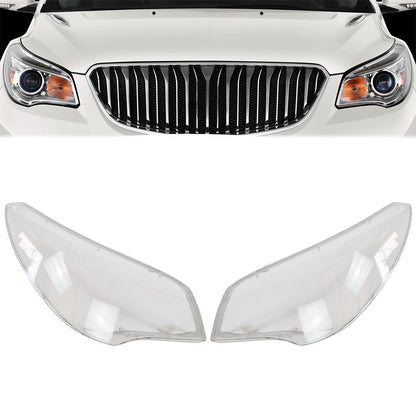 For 2013-2017 Buick Enclave New Front Headlight Headlamp Lens Cover + Seal Glue
