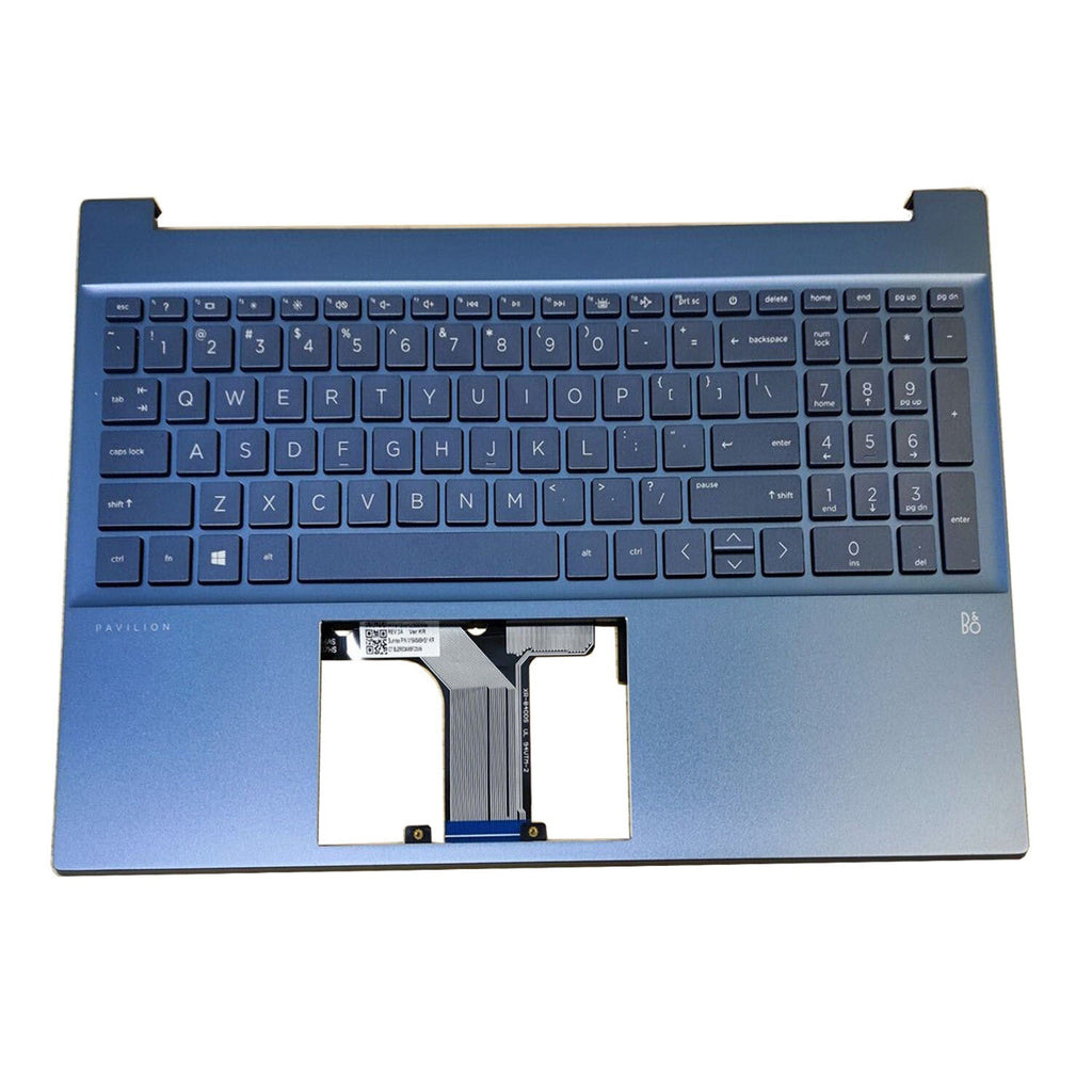 New For HP 15-EG0067S 15-eh 15-EG Palmrest w/Backlit Keyboard M08912-001 Blue US
