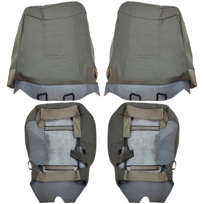 Driver Passenger Bottom&Top Cloth Seat Cover Gray  For Ford F150 XLT 2015-2020