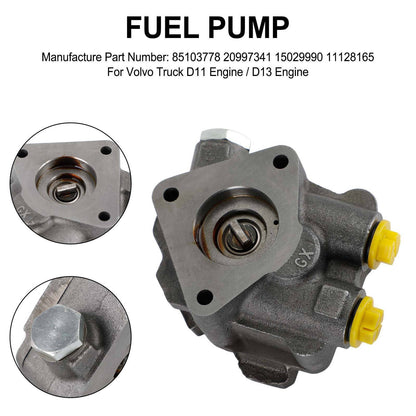 Fuel Pump 20997341 Fit For Volvo VN VNL VHD Series D11 D13 D16 Engine 85103778