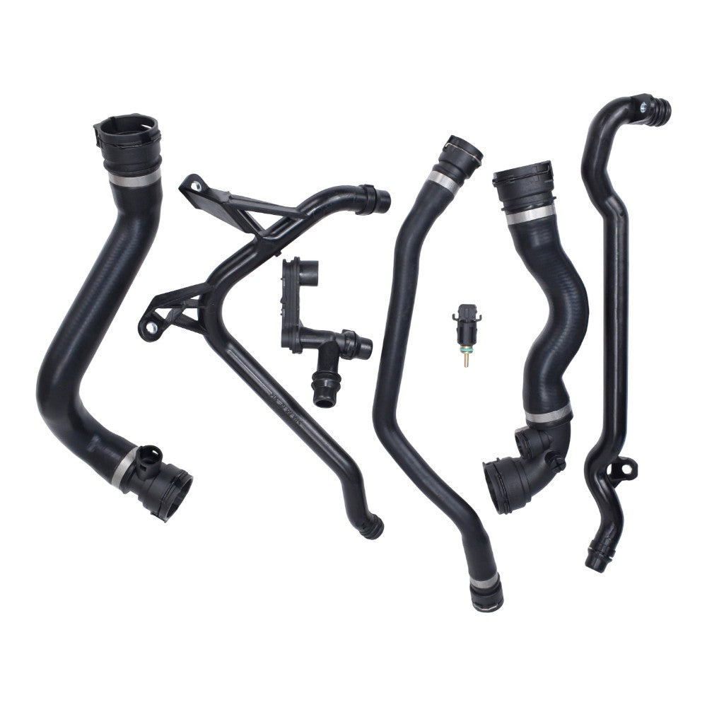 7X For BMW E46 323 325 328 330 Set Expansion Tank Coolant Radiator Hose Kit