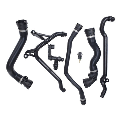 7X For BMW E46 323 325 328 330 Set Expansion Tank Coolant Radiator Hose Kit