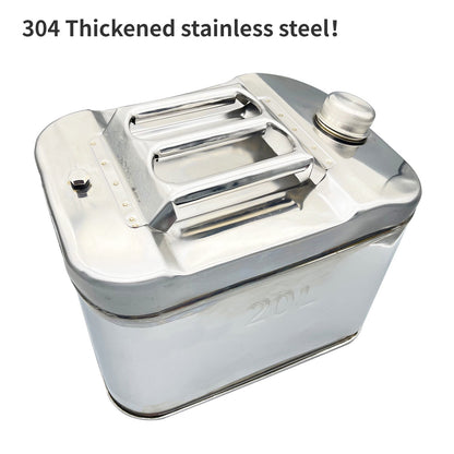 5.2 Gallon 20L 304StainlessSteel Fuel Can Gasoline Petrol Gas Tank Container Kit