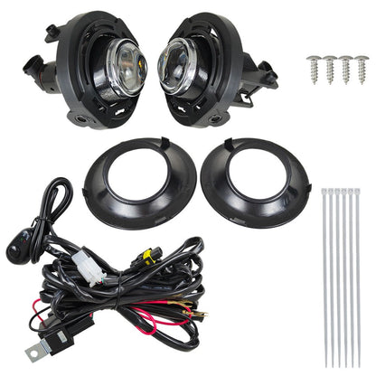 For 15-23 Dodge Challenger Bumper Fog Lights Driving Lamps Pair w/Wiring Switch