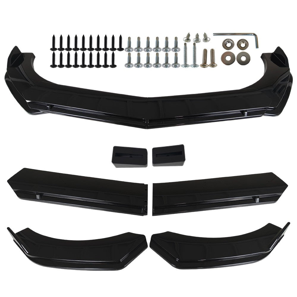 For Chrysler 300 2006-2019 Front Bumper Lip Splitter Spoiler Chin Kit Gloss Blk