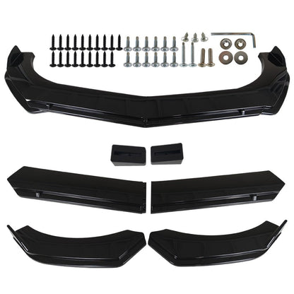 For Chrysler 300 2006-2019 Front Bumper Lip Splitter Spoiler Chin Kit Gloss Blk