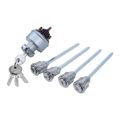 5Pcs Door Lock Cylinder Set with 4 Keys for Mack R Series Truck 1967 2005