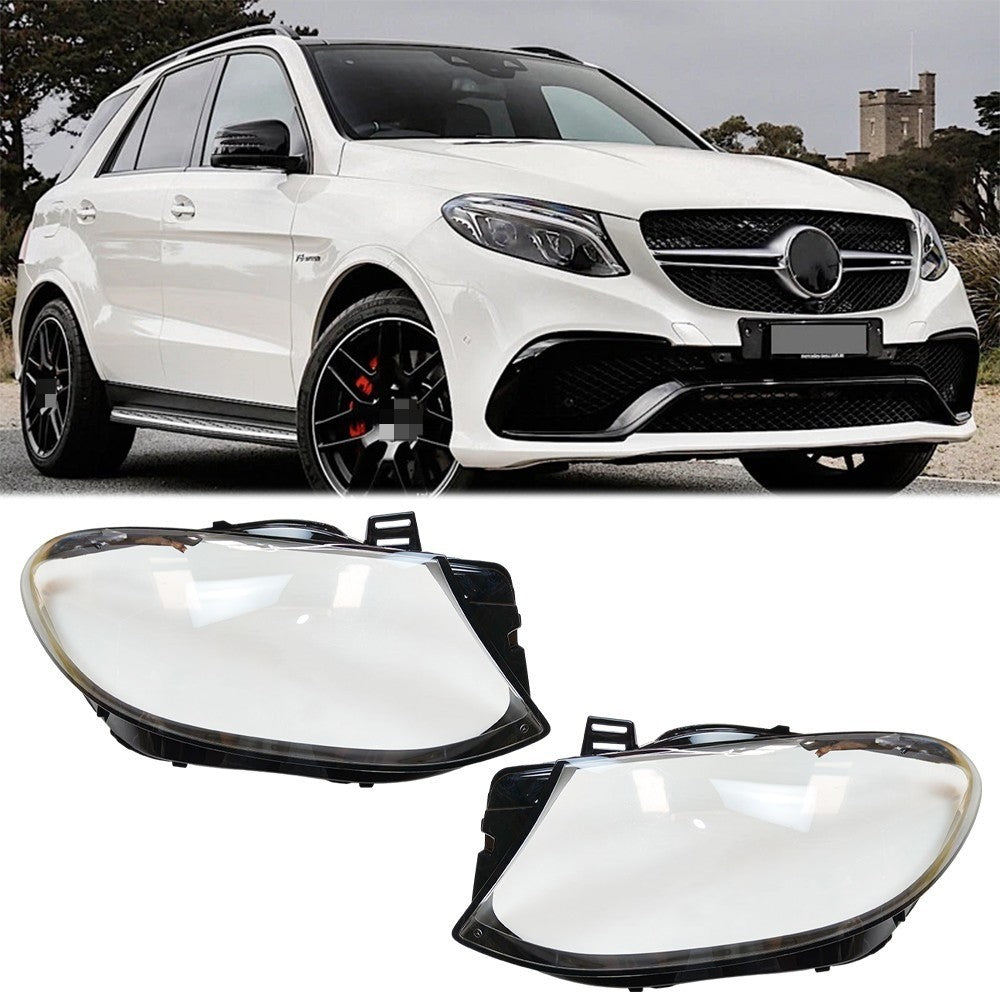 For Mercedes Benz W166 GLE350 GLE450 2016-2019 Headlight Lens Covers Clear