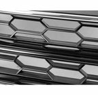Mesh Hex Honeycomb Upper Grille Grill Chrome Trim for 2015-2018 for VW MK6 Jetta