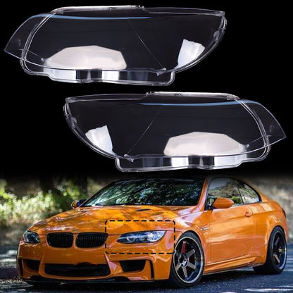 A Pair For BMW E92 Coupe E93 328i 2010-2013 LCI Clear Headlight Lens Covers