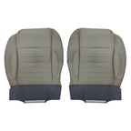 Driver&Passenger Side Bottom Leather Seat Cover GRAY For Ford Mustang 2010-2014