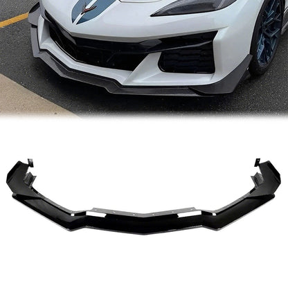 For Corvette C8 Z51 STG 2020-2024 Gloss Black Front Bumper Lip Splitter