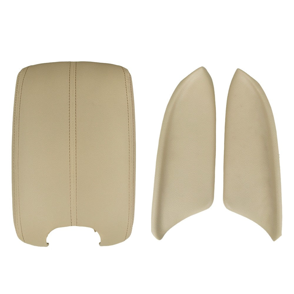 Door Armrest Hand Leather Arm Rest Cover & Base Lid Beige For Honda Accord 08-12