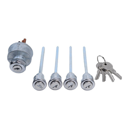 5Pcs Door Lock Cylinder Set with 4 Keys for Mack R Series Truck 1967 2005